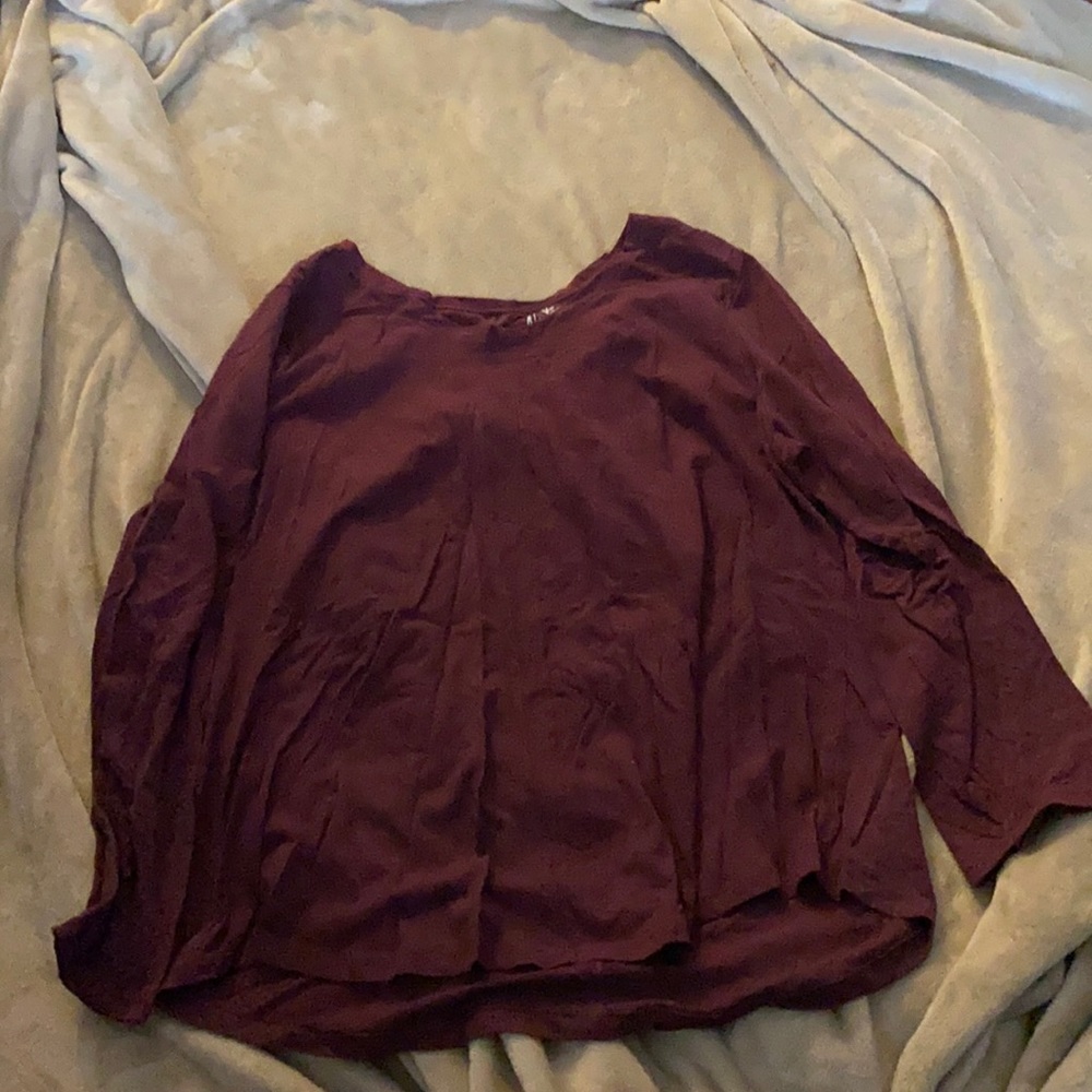 Maroon long sleeve shirt